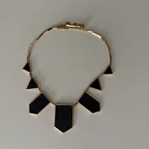 House of Harlow Classic Black & Gold Statement Necklace